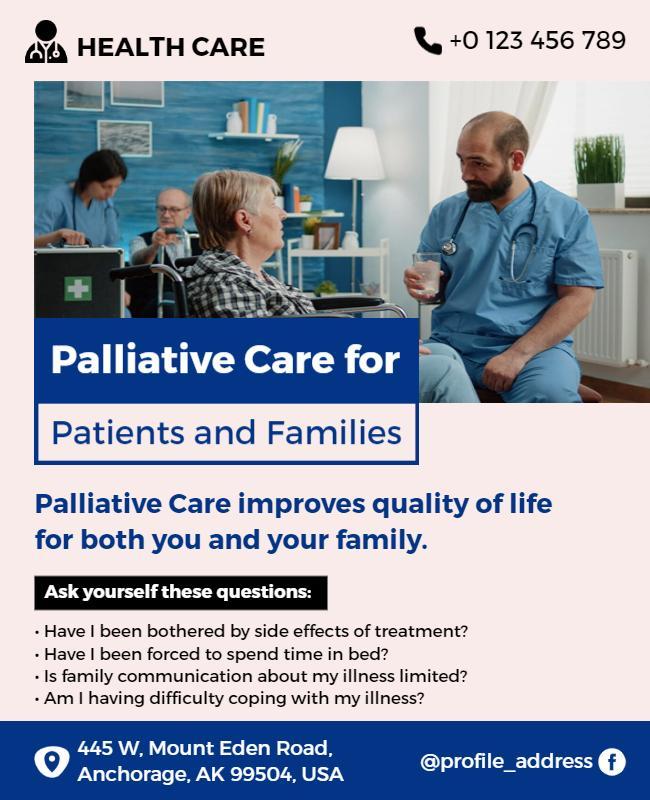 Palliative Care Services Information Flyer Template