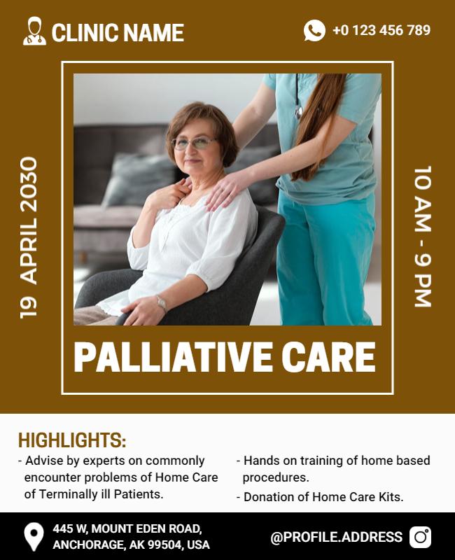 Palliative Care Support Event Flyer Template