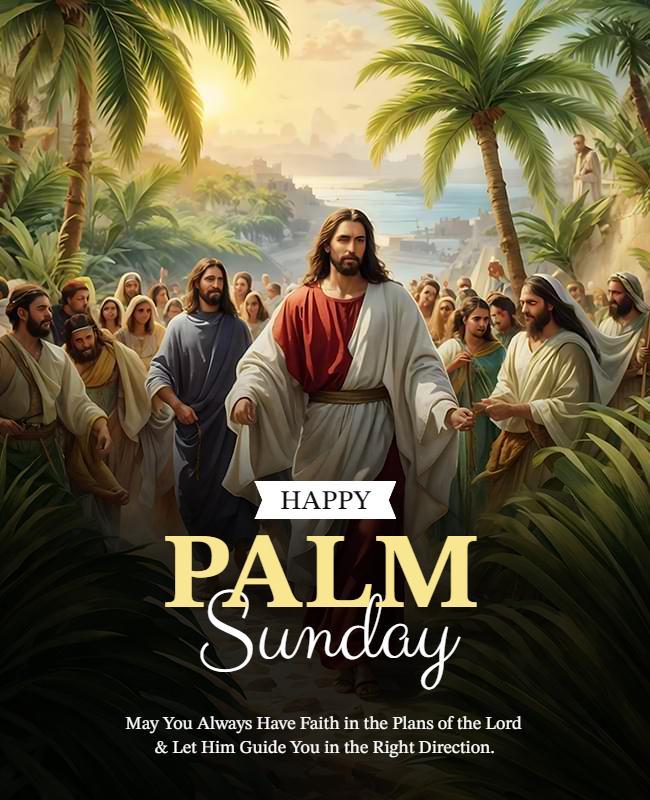 Palm Sunday Religious Celebration Flyer Template