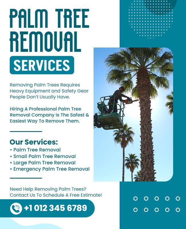 Palm Tree Removal Service Flyer Template
