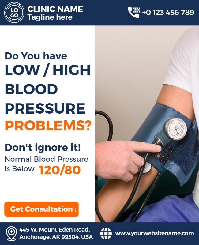 Pampas and Biscay High Blood Pressure Flyer Template