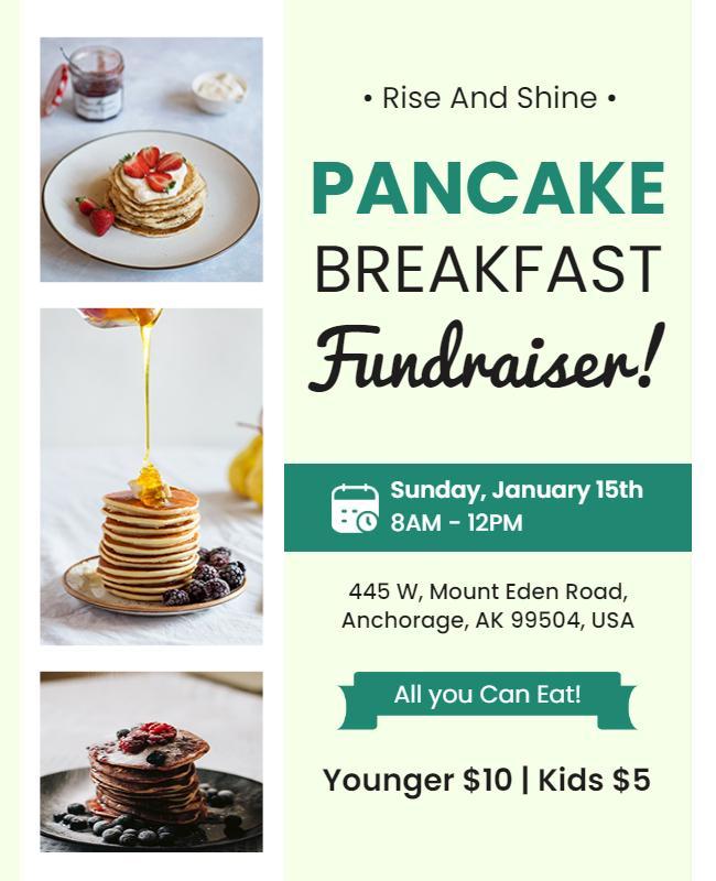 Pancake Breakfast Fundraiser Event Flyer Template