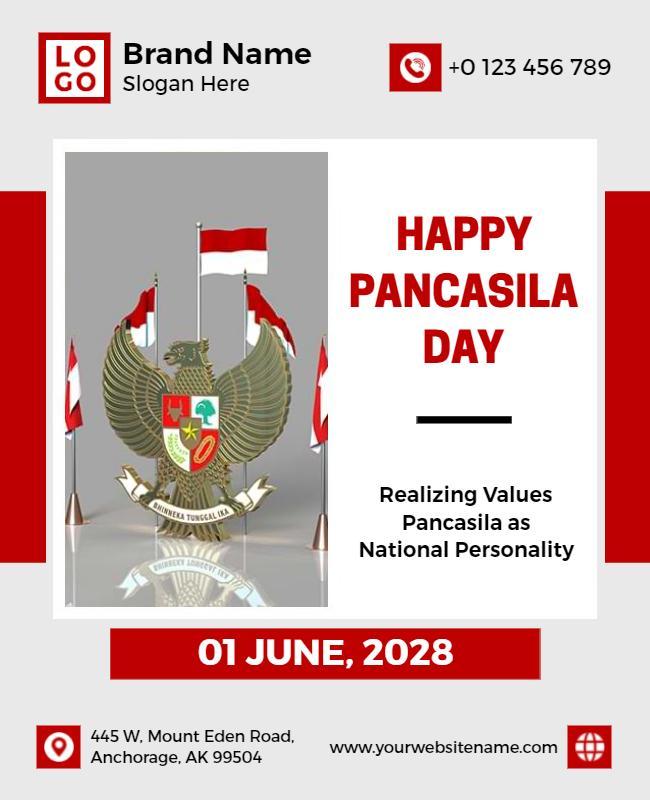 Pancasila Day Celebration Event Flyer Template