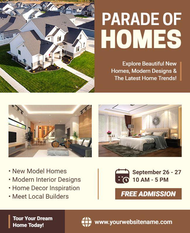 Parade of New Homes Event Flyer Template