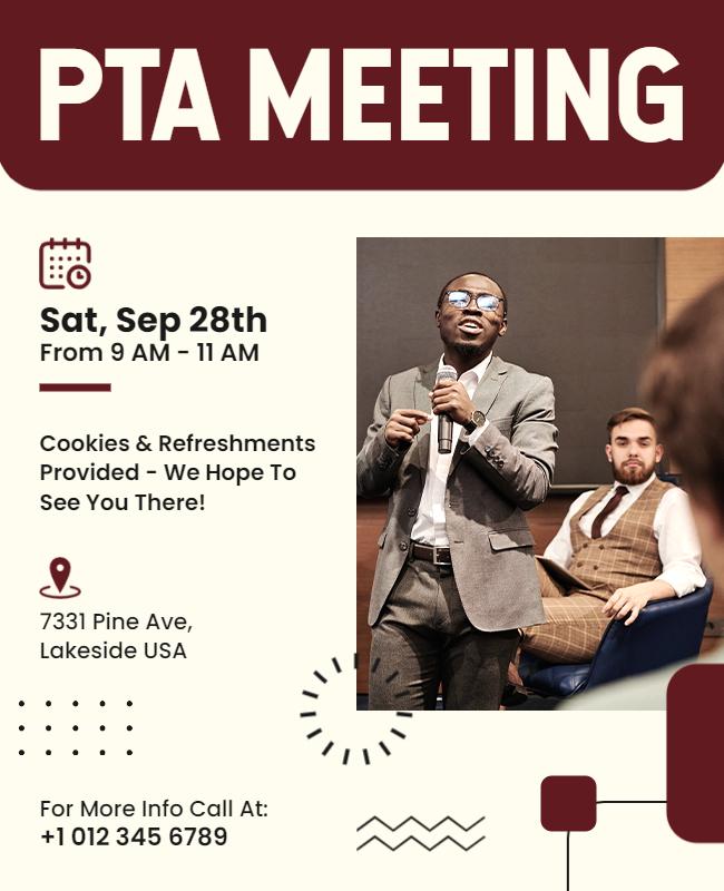 Parent Teacher Association Meeting Flyer Template