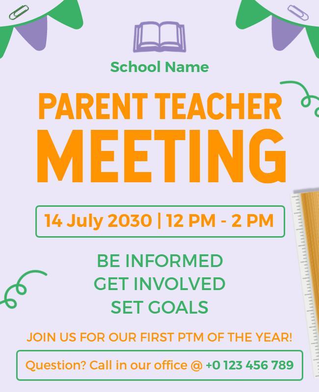 Parent Teacher Meeting Event Flyer Template