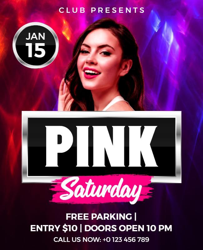 Paris M and Deep Fir Pink Flyer Template