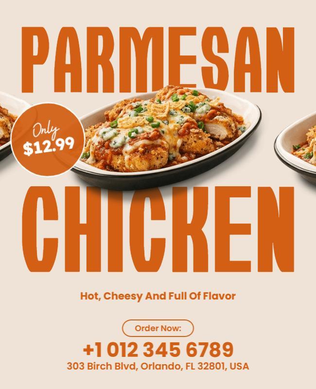 Parmesan Chicken Special Offer Flyer Template