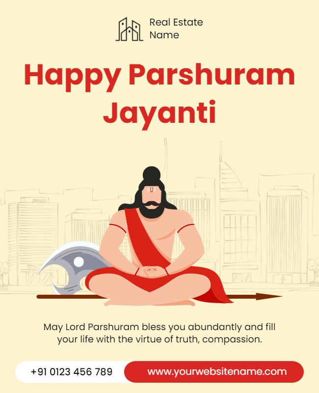 Cultural Celebration of Parshuram Jayanti Flyer Template