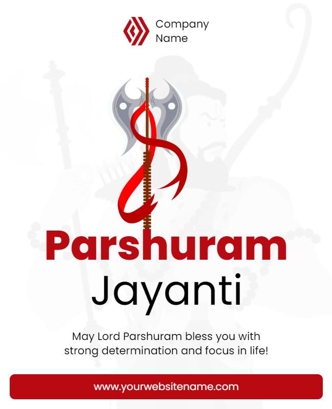 Cultural Celebration Parshuram Jayanti Spiritual Flyer Template