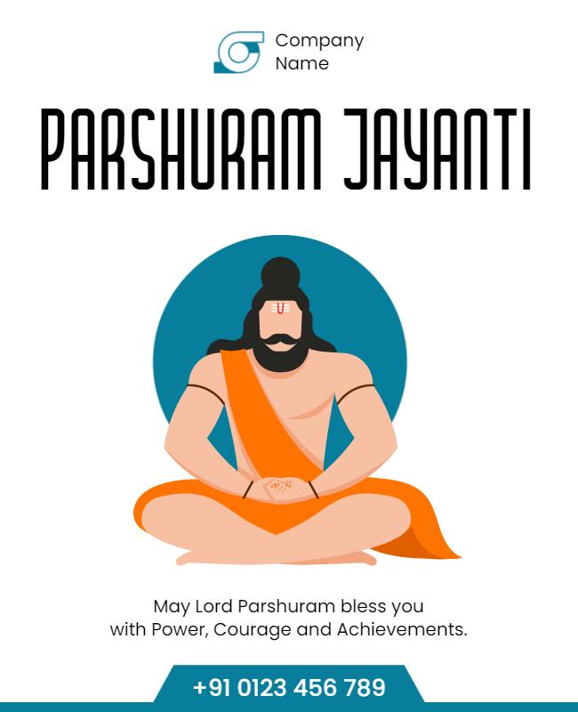 Cultural Celebration Parshuram Jayanti Festival Flyer Template