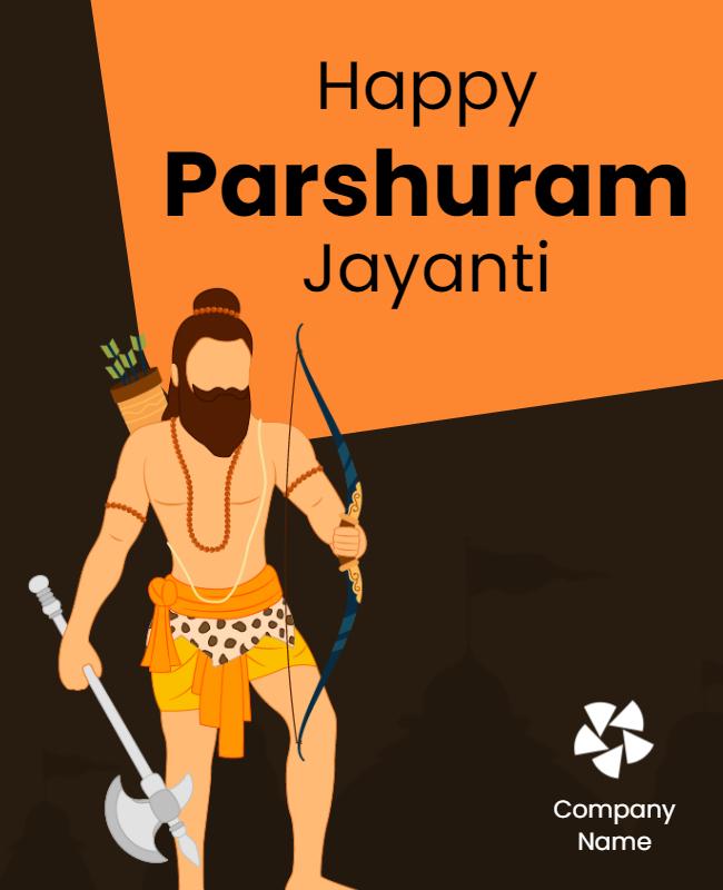 Vibrant Celebration of Parshuram Jayanti Flyer Template