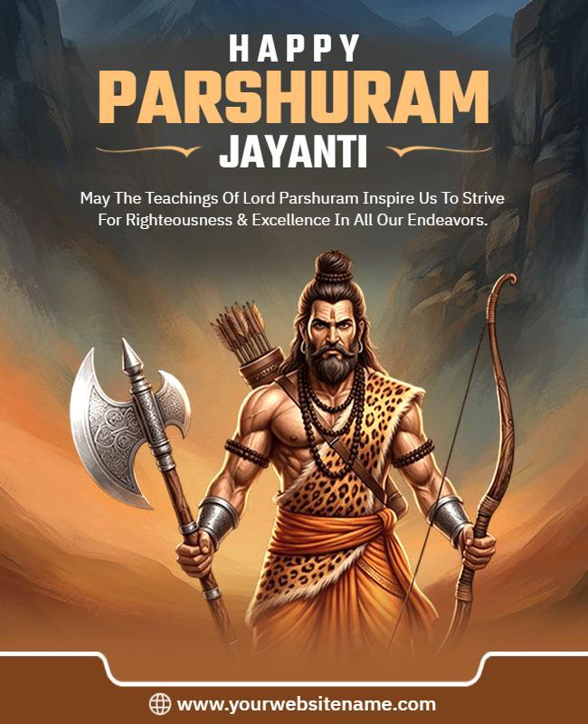 Parshuram Jayanti Celebration Poster Template