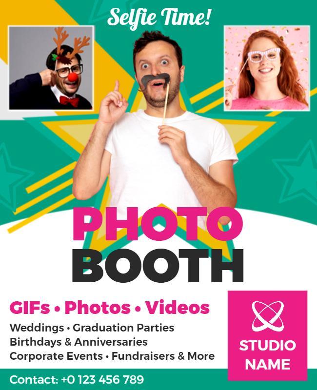 Party Photo Booth Event Flyer Template