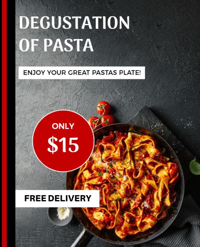 Pasta Tasting Event Promotional Flyer Template