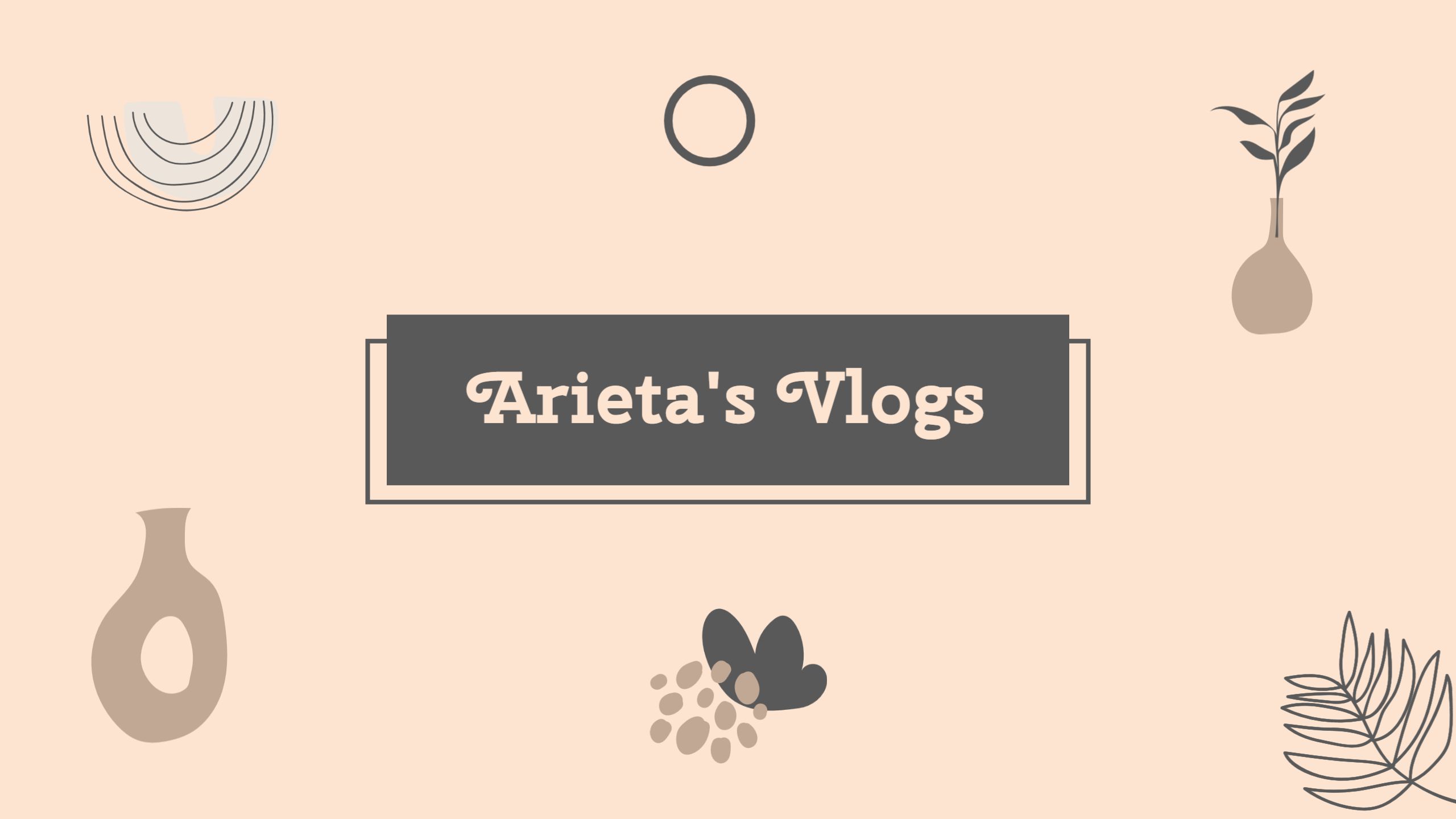 Pastel Color Design with Natural Motifs YouTube Banner Template
