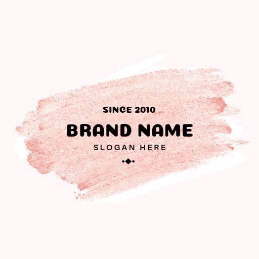 Pastel Pink Watercolor Design Featuring Artistic Branding Logo Template