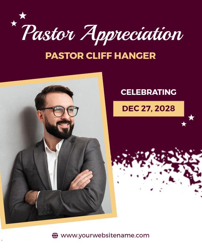 Pastor Appreciation Event Celebration Flyer Template