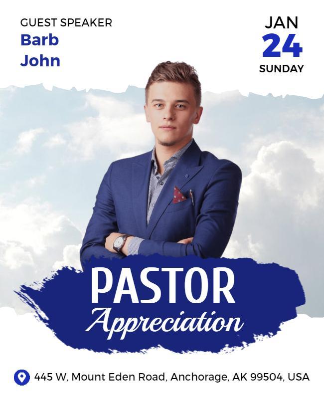 Pastor Appreciation Guest Speaker Event Flyer Template