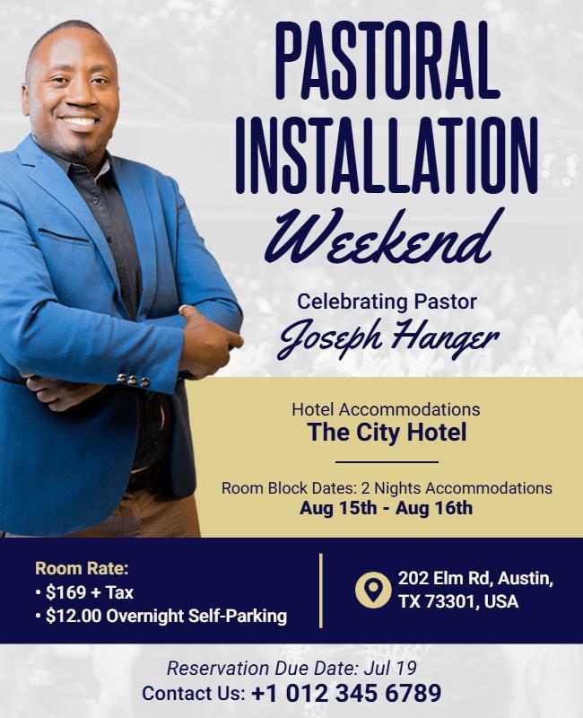 Pastoral Installation Weekend Celebration Flyer Template