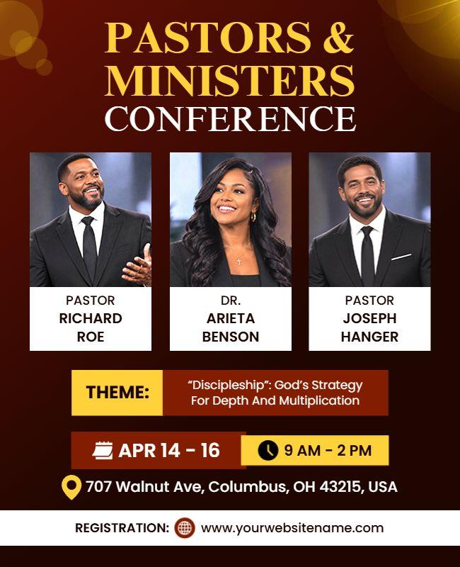 Pastors and Ministers Conference Event Flyer Template