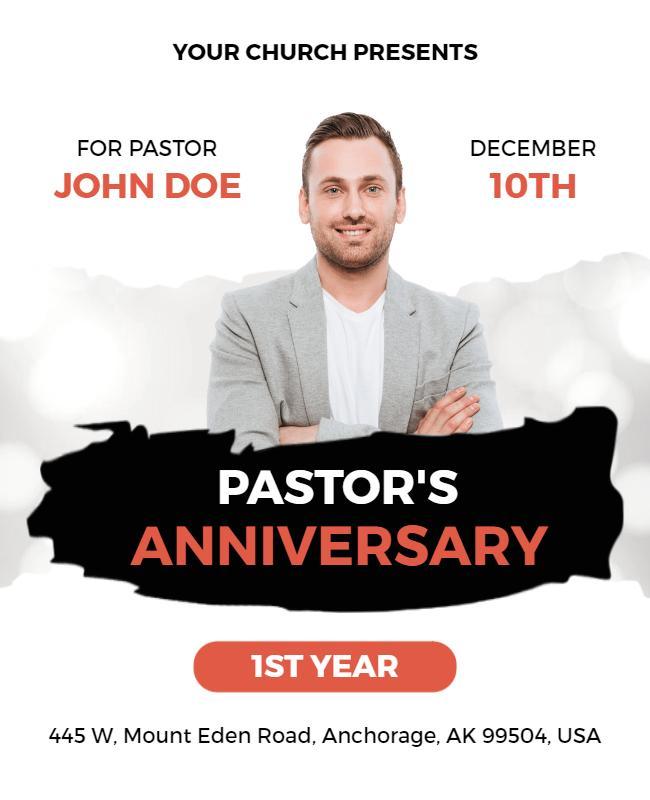 Pastors Anniversary Celebration Flyer Template