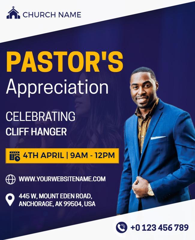 Pastors Appreciation Event Flyer Template