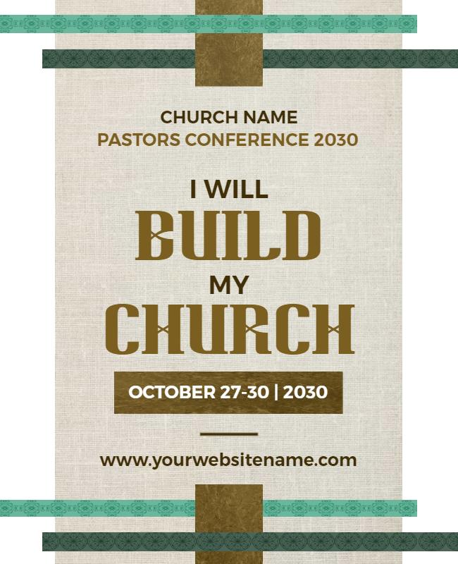 Pastors Conference Church Event Flyer Template