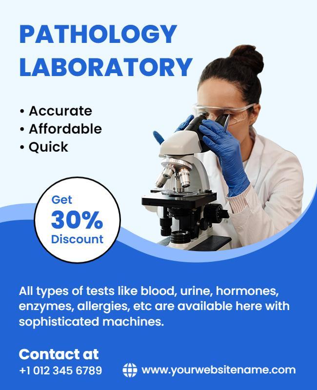 Pathology Laboratory Services Promotion Flyer Template