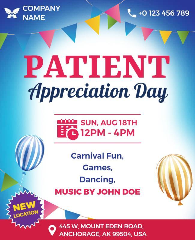 Patient Appreciation Day Celebration Flyer Template