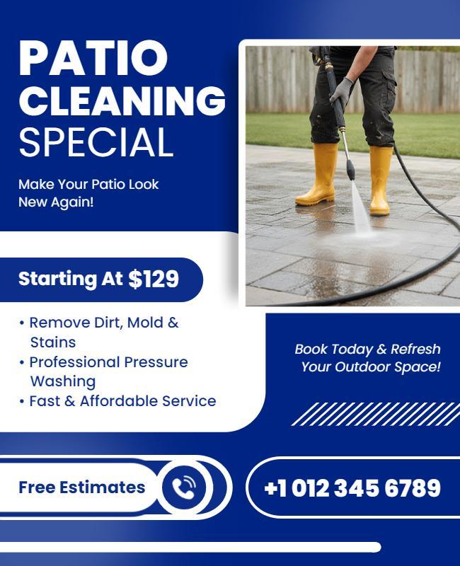 Patio Cleaning Advertisement Flyer Template