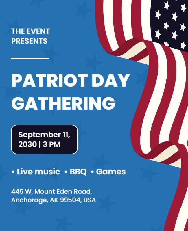 Patriot Day Gathering Celebration Flyer Template