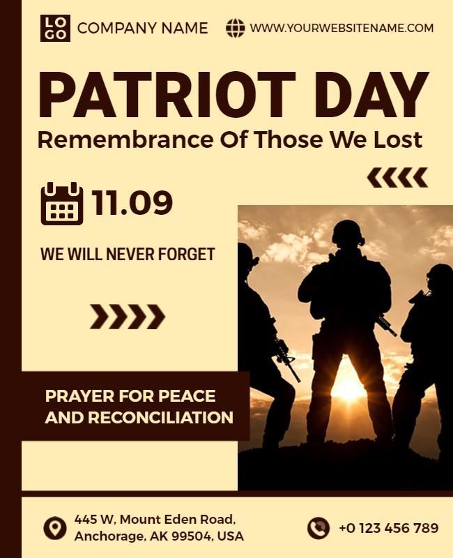 Patriot Day Remembrance Event Flyer Template