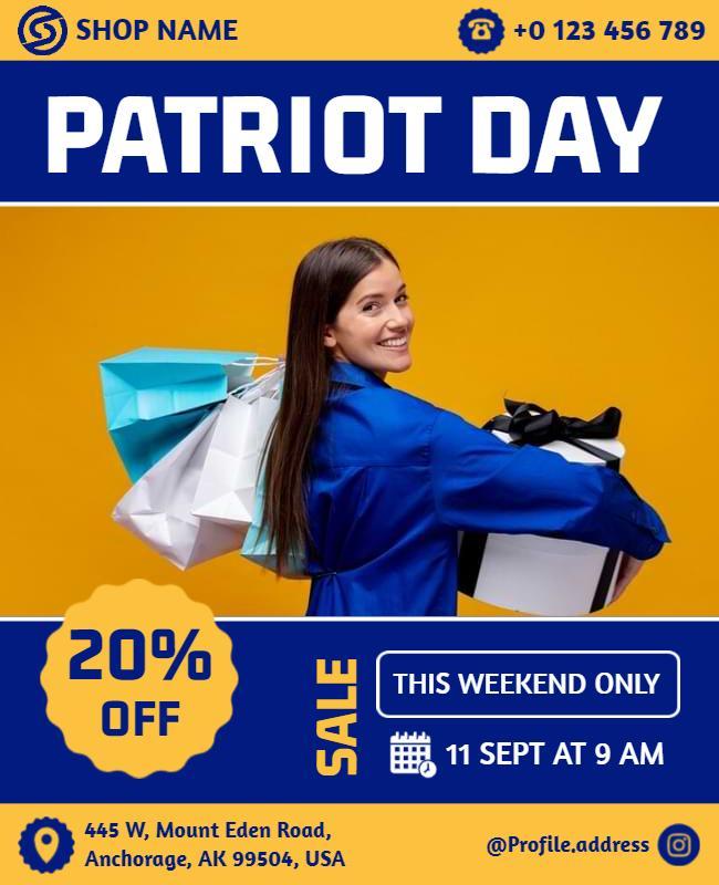 Patriot Day Shopping Sale Event Flyer Template