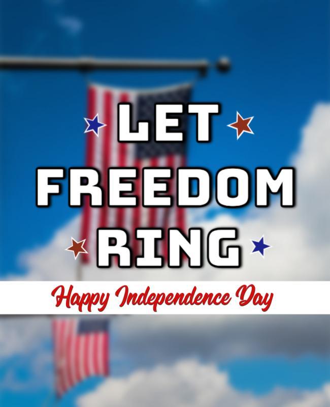 Patriotic Americana Celebration Independence Day Poster Template
