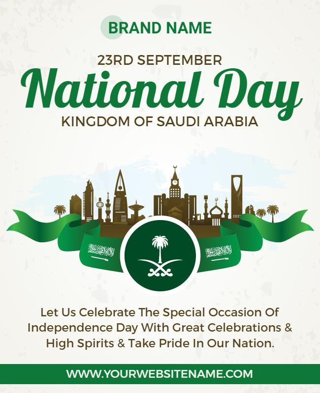 Patriotic Green National Day Celebration Poster Template