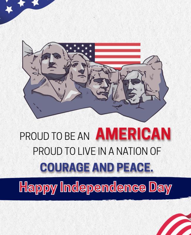Patriotic Independence Day American Pride Poster Template