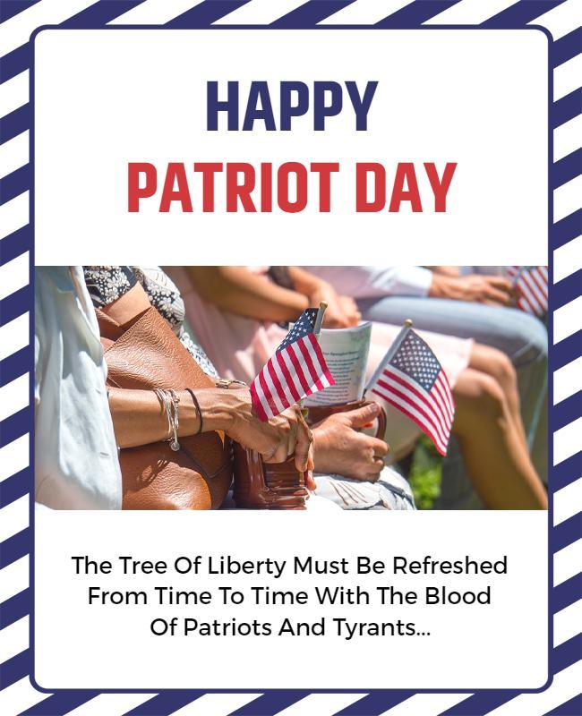 Patriotic Red White Blue Celebration for Patriot Day Poster Template