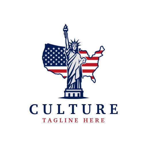 Patriotic Symbol of Liberty with American Map Highlights Logo Template