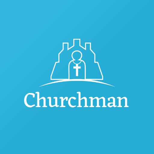 Peaceful Church Silhouette with Faith Figure for Churchman Logo Template