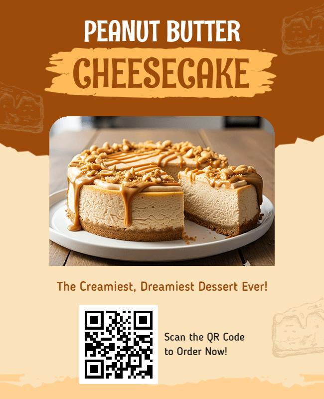 Peanut Butter Cheesecake Dessert Flyer Template