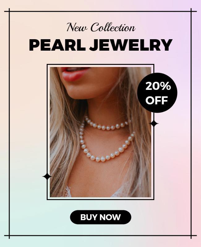 Pearl Jewelry Collection Promotional Flyer Template