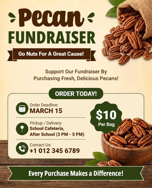 Pecan Fundraiser Event Flyer Template