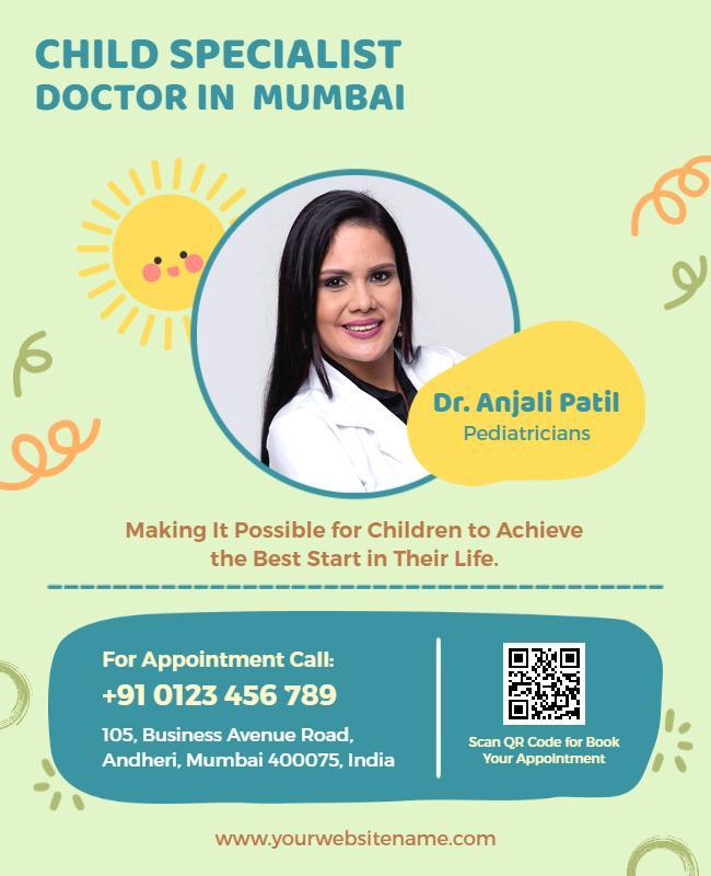 Pediatric Care Specialist Promotion Flyer Template