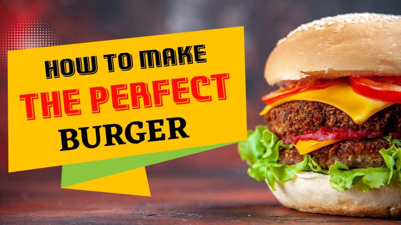 Perfect Burger Recipe Tutorial Cooking Channel YouTube Thumbnail Template