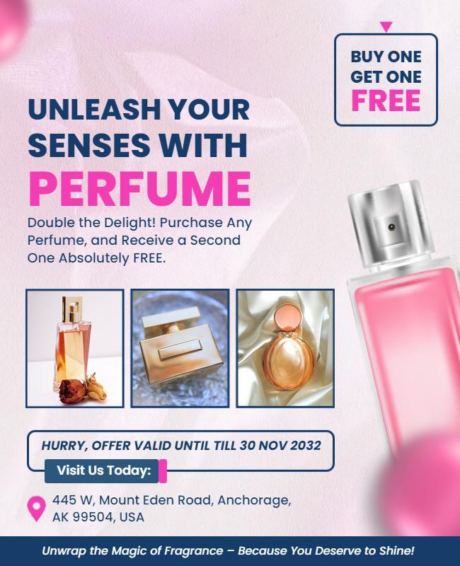 Perfume Buy One Get One Promotion Flyer Template