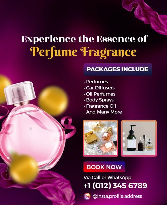 Perfume Fragrance Experience Advertising Flyer Template