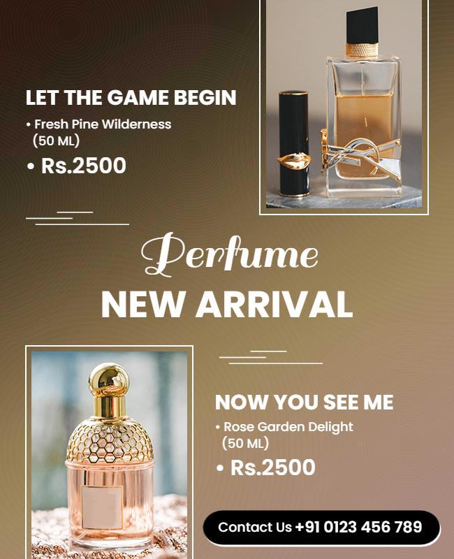 Perfume Launch Promotional Flyer Template