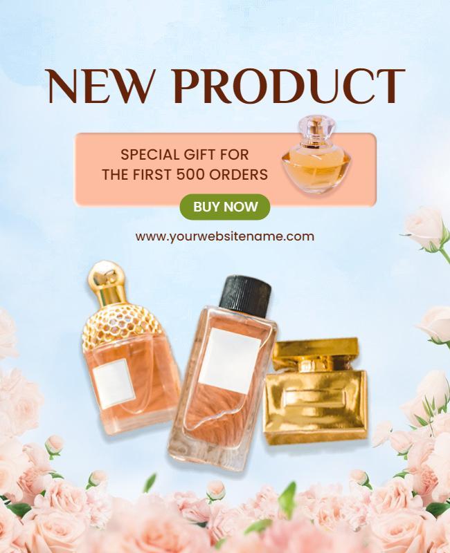 Perfume Launch Promotional Gift Offer Flyer Template