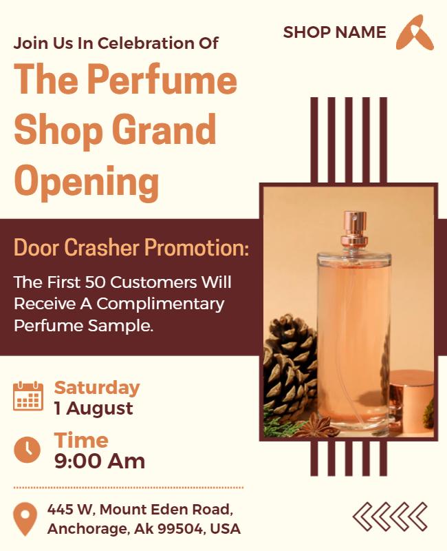 Perfume Shop Grand Opening Event Flyer Template